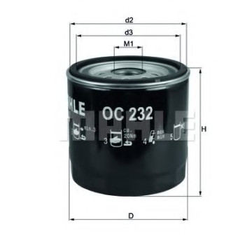 Filtru ulei MAHLE ORIGINAL OC 232 [1]
