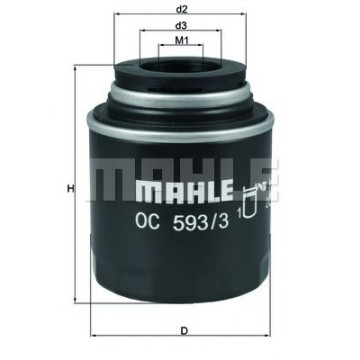 Filtru ulei MAHLE ORIGINAL OC 593/3 [1]