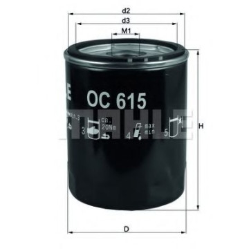 Filtru ulei MAHLE ORIGINAL OC 615 [1]
