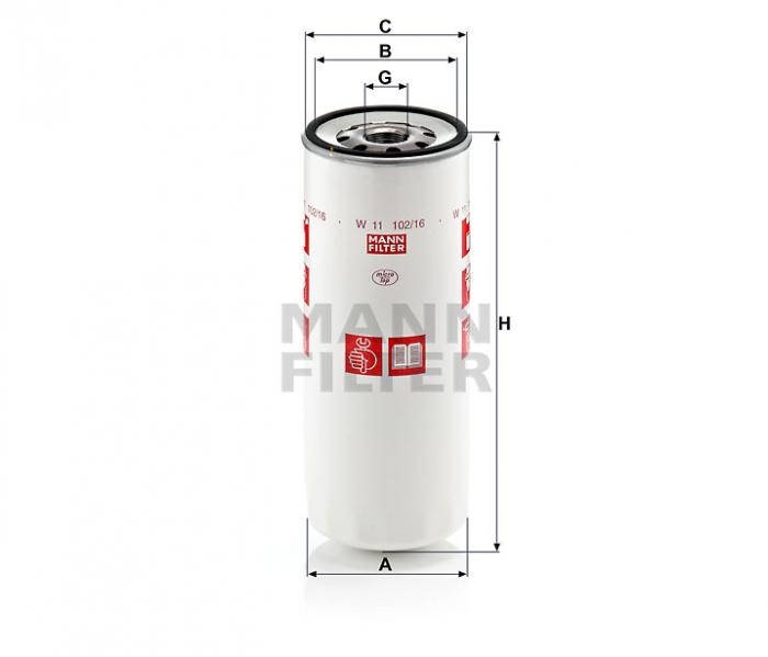 Filtru ulei Mann-Filter W 11 102/16 (8) [1]