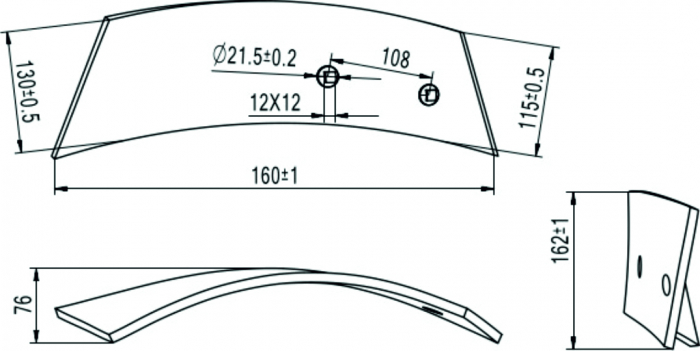 HammersMade HA0620 - Cormana antetrupita dreapta pt. Lemken echivalent 3470620 [2]