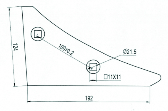 HammersMade HA1901 - Plaz stanga pt. Lemken echivalent 3401901 [2]