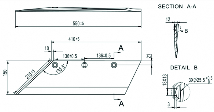 HammersMade HA2134 - Brazdar dreapta pt. Lemken echivalent 3352134 [2]