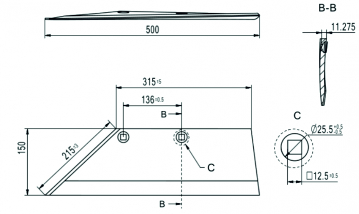 HammersMade HA2235 - Brazdar stanga pt. Lemken echivalent 3352235 [2]