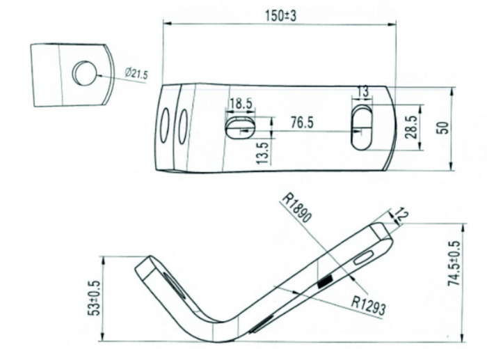HammersMade HA3801 - Suport tija cormana stanga pt. Kverneland echivalent 073801 [2]