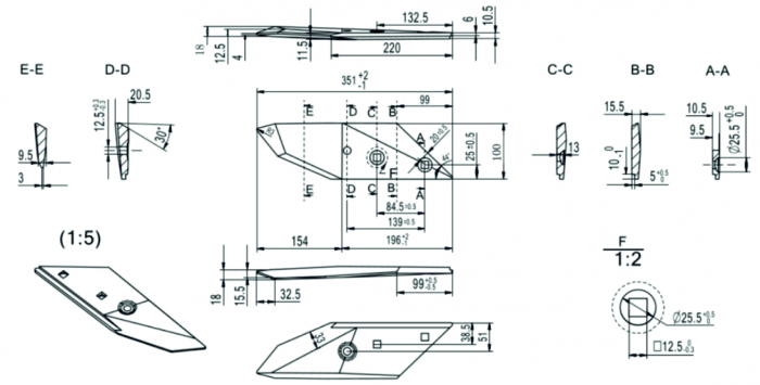 HammersMade HA4150 - Varf brazdar/dalta dreapta pt. Lemken echivalent 3364150 [2]