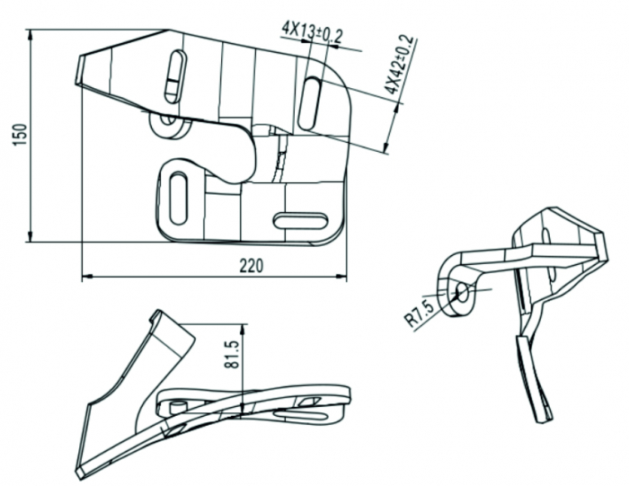 HammersMade HA5204 - Suport deflector dreapta pt. Lemken echivalent 4575204 [2]