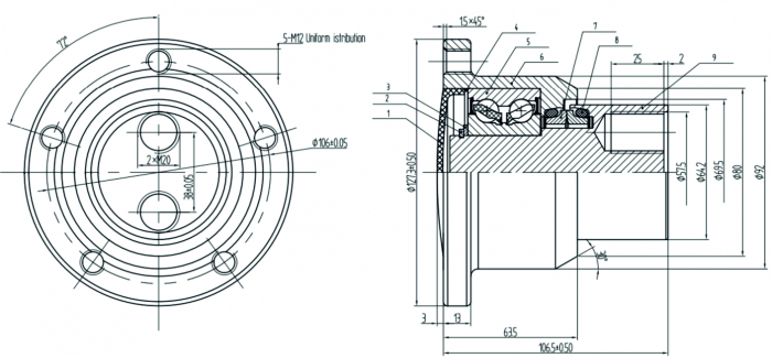 HammersMade HA5600 - Lagar uz agricol pt. Vaderstad/Horsch echivalent  28085600  28077900  28077800 FKL-PL-127 [2]