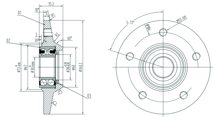 HammersMade HA8531 - Lagar uz agricol pt. Vaderstad echivalent  418531  FKL PL-140 [2]