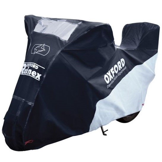 Husa Moto Exterior Oxford Rainex Negru Argintiu Marimea L CV507 [1]