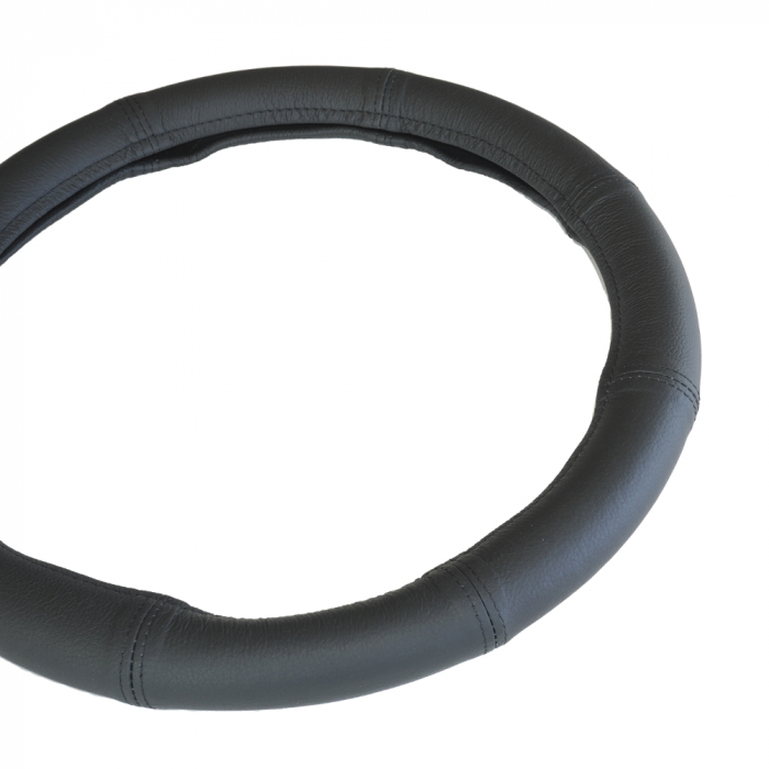 Husa Volan Piele Naturala Negru 35-37 CM [2]