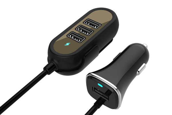 Incarcator Auto 4Xusb 5.8A (2.4A Fata Si 3.4A Spate) Cu Extensie 1.4M [2]