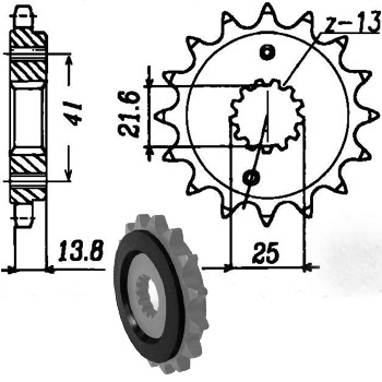 JT - Pinion (fata) - XL600V/650V700V TRANSALP (ultima bucata) [1]