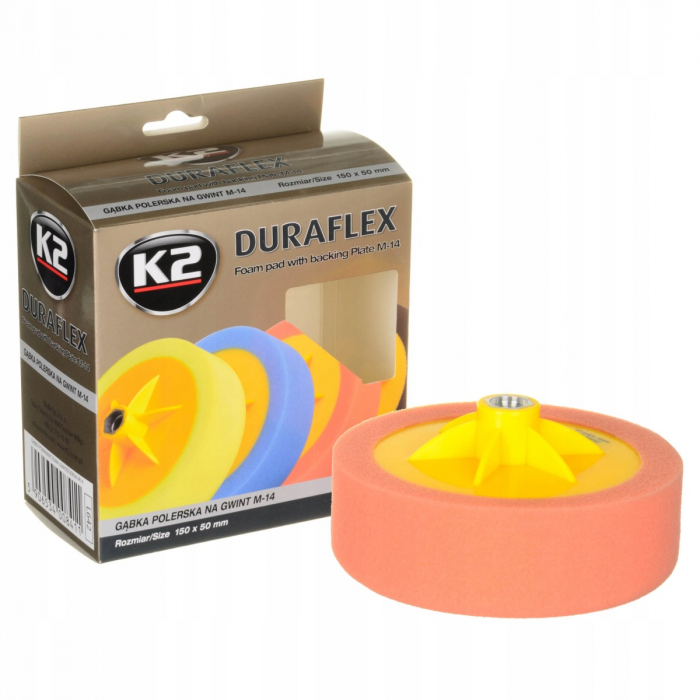 K2 Duraflex Burete Polish Portocaliu Mediu Filet M14 150x50mm L642 [1]