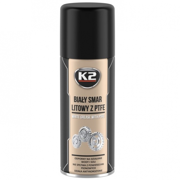 K2 Spray Vaselina Alba Cu Teflon Bialy Smar Litowy Z 400ML W121 [1]
