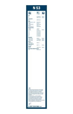 Lamela stergator BOSCH Twin N53 3397018964, lungime 500 mm, standard [3]