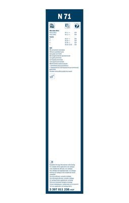 Lamela stergator BOSCH Twin N71 3397011238, lungime 700 mm, cu duza spalator parbriz integrata [3]