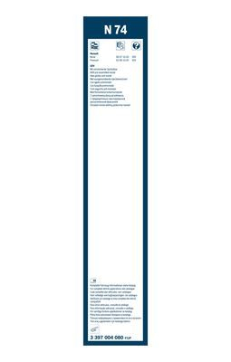 Lamela stergator BOSCH Twin N74 3397004080, lungime 700 mm, cu duza, prindere ingusta, pentru Renault Kerax/Premium [3]