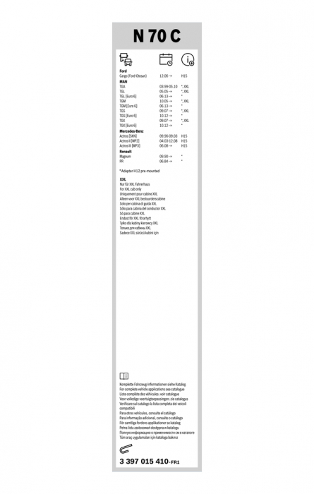 Lamela stergator parbriz BOSCH ECO 3 397 015 410, lungime 700 mm, fara spoiler [3]