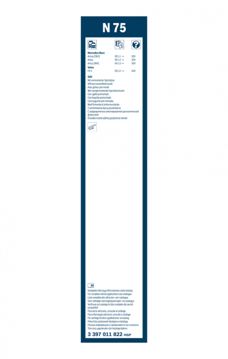 Lamela stergator parbriz BOSCH Twin 3 397 011 822, lungime 700 mm, cu duza spalator [3]