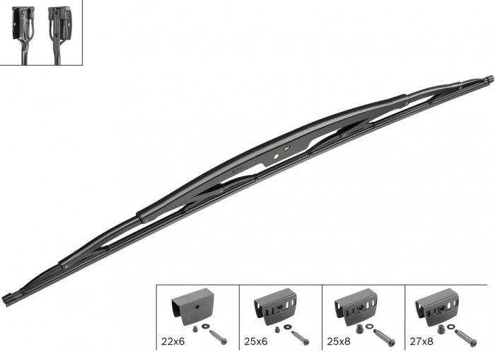 Lamela stergator parbriz BOSCH Twin 3 397 018 199, lungime 1000 mm, fara spoiler [2]