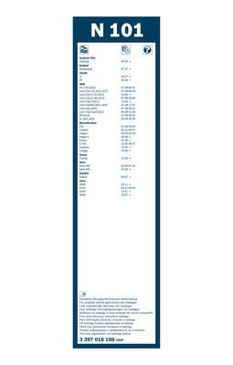 Lamela stergator parbriz BOSCH Twin N101 3397018198, lungime 1000 mm, standard, fixare cu carlige [3]