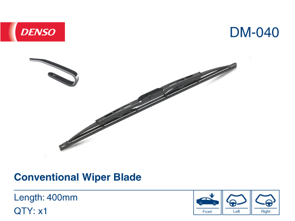 Lamela stergator parbriz DENSO Standard DM-040, lungime 400 mm, stergator arcuit [2]