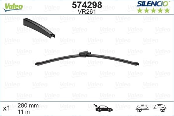 Lamela stergator spate VALEO SILENCIO X.TRM REAR 574298, lungime 280 mm [2]