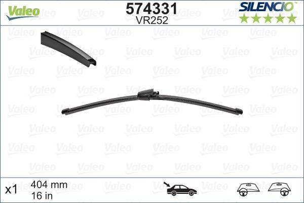 Lamela stergator spate VALEO SILENCIO X.TRM REAR 574331, lungime 405 mm [2]