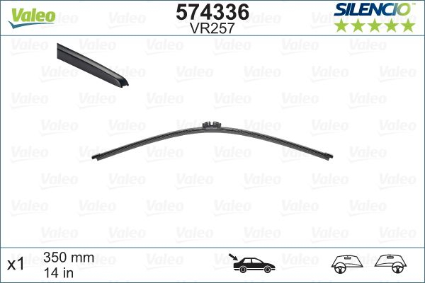 Lamela stergator VALEO 574336 SILENCIO REAR, lungime 350 mm [2]
