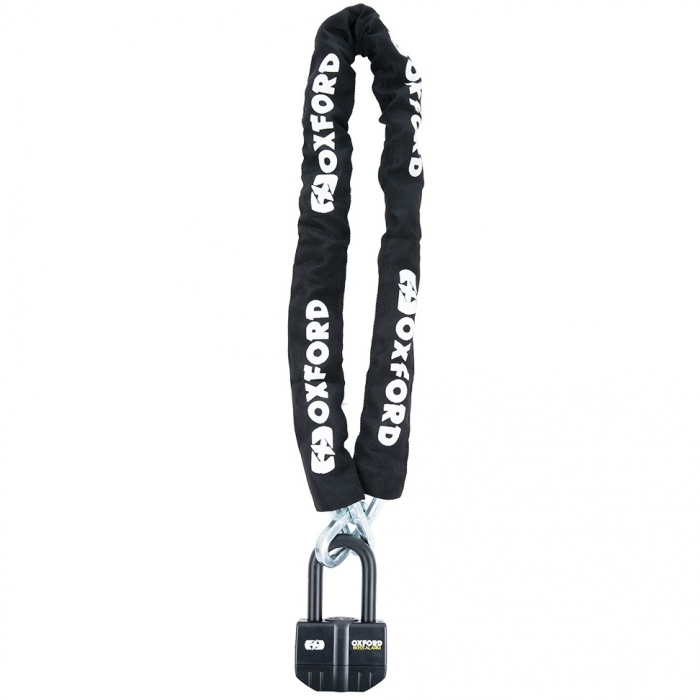 Lant Antifurt Cu Alarma Moto Oxford Boss Alarm 16mm Chain Lock Otel Negru LK481 [1]