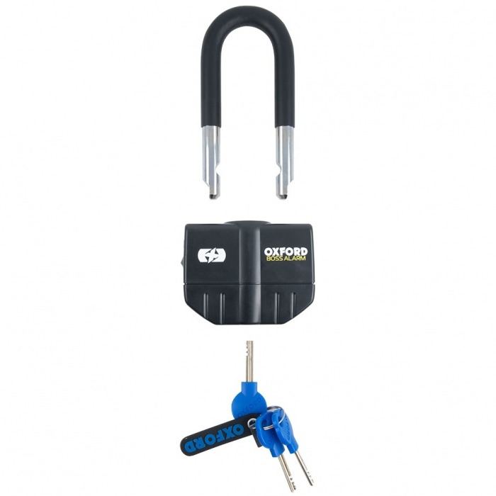 Lant Antifurt Cu Alarma Moto Oxford Boss Alarm 16mm Chain Lock Otel Negru LK481 [2]