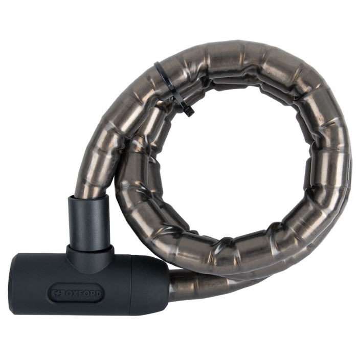 Lant Antifurt Moto Oxford Barrier Armoured Cable 1.4mx25mm Smoke Otel Gri Inchis LK135 [1]