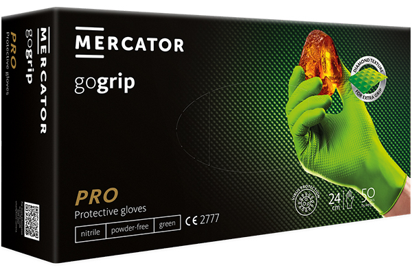 Manusi Din Nitril Culoare Verde Structura Diamantata Xxl Set 50Buc [2]
