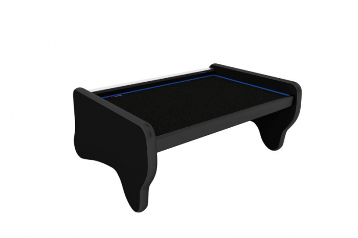 Masa centrala bord camion compatibila cu Iveco EUROCARGO II (01.2003-12.2008), Negru cu cusatura albastra [1]
