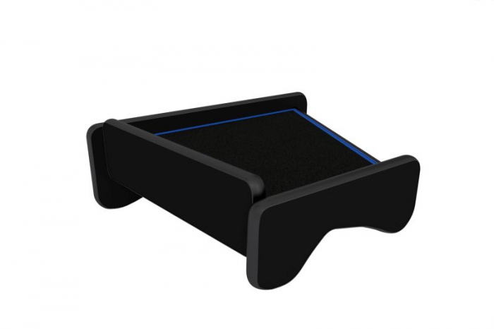 Masa centrala bord camion compatibila cu Renault Magnum Inegral / Millenium / New Size, Negru cu cusatura albastra [2]