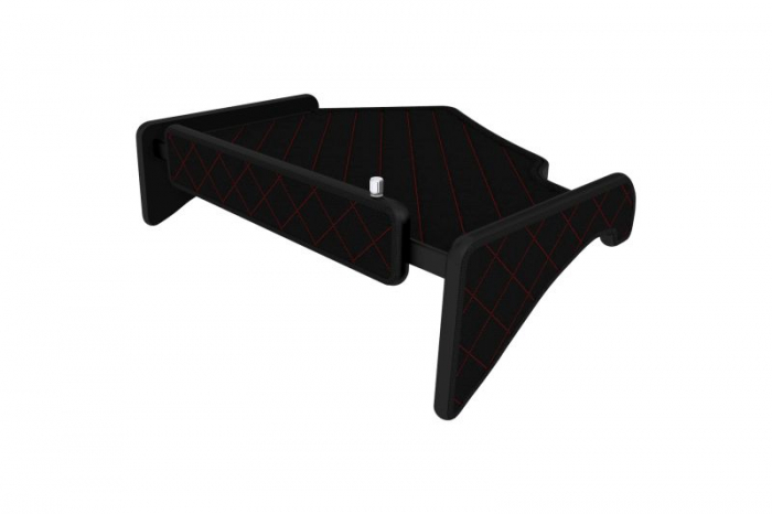 Masa centrala camion compatibila cu Scania R cabina inalta fabricatie 2005-2016, Negru cu cusatura rosie [2]