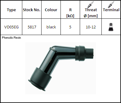 NGK - Pipa bachelita VD05EG [1]