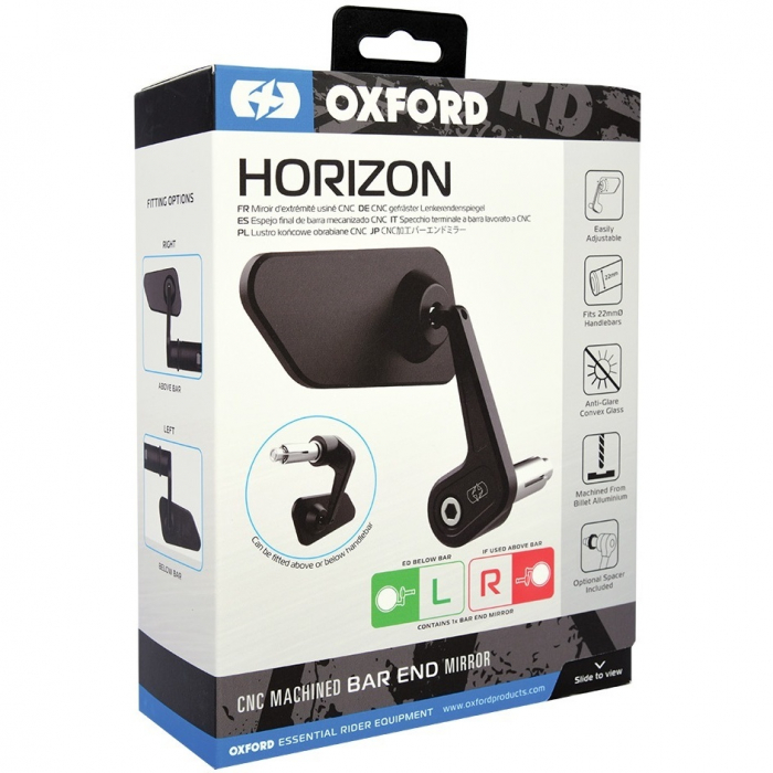 Oglinda Retrovizoare Moto Stanga Capat Ghidon Oxford Horizon Bar End Mirror OX537 [2]