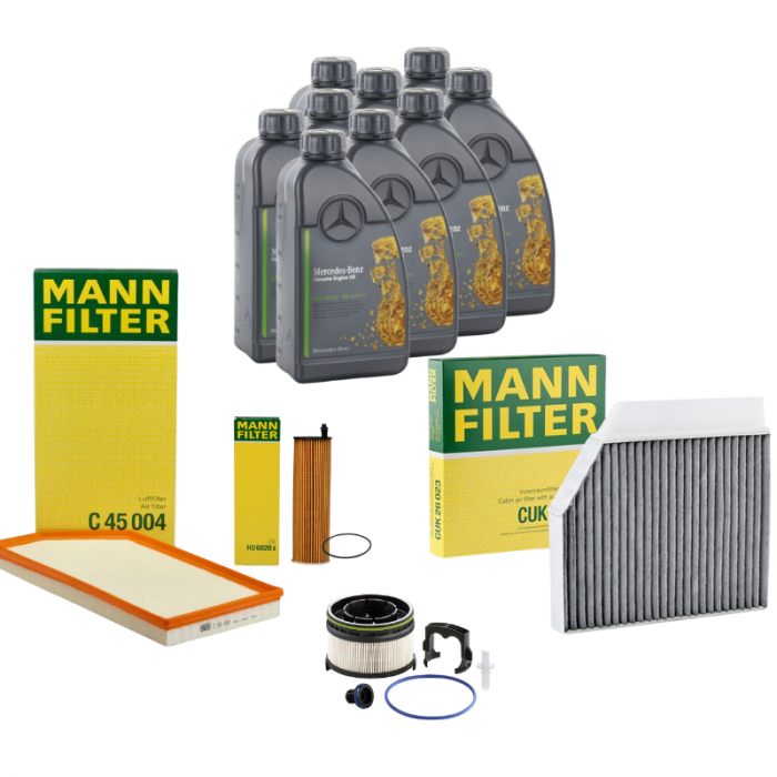 Pachet Revizie Ulei Mercedes Benz 229.52 + Filtre Mann pentru Mercedes-Benz G 350d 4-MATIC W463 286cp [1]
