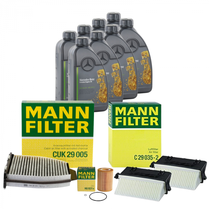 Pachet Revizie Ulei Mercedes Benz 229.52 + Filtre Mann pentru Mercedes CLS 350CDI W218 265cp [1]