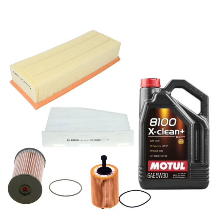 Pachet schimb ulei Motul 8100 X-Clean+ 5W30 5L+ filtre BOSCH pentru grupul VAG - VW AUDI SKODA SEAT 1.9TDI, 2.0TDI [1]