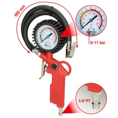 Pistol De Umflat Anvelope Cu Aer Comprimat Si Manometru 0-11 Bari [6]
