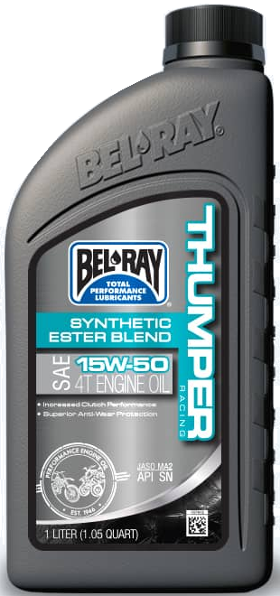 Ulei de motor Bel-Ray THUMPER RACING SYNTHETIC ESTER BLEND 4T 15W-50 1 l [1]