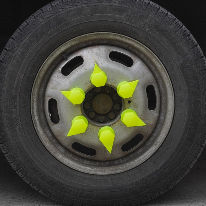 Set 10 Bucati Capac Plastic Pentru Prezon Roata Cu Indicator 33 Mm Neon [6]