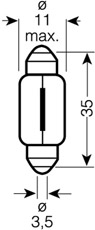Bec 12V C5W Ultra Life Set 10 Buc Osram [2]