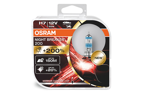 Set 2 Becuri 12V H7 55 W Night Breaker +200% Osram [2]