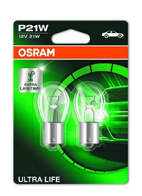 Set 2 Becuri 12V P21W Ultra Life Blister Osram [1]