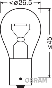 Set 2 Becuri 12V Py21W Ultra Life Blister Osram [2]
