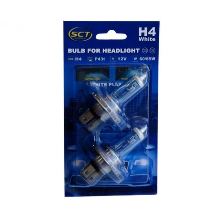 Set 2 Becuri Far H4 12V 60/55W P43T White Sct [1]